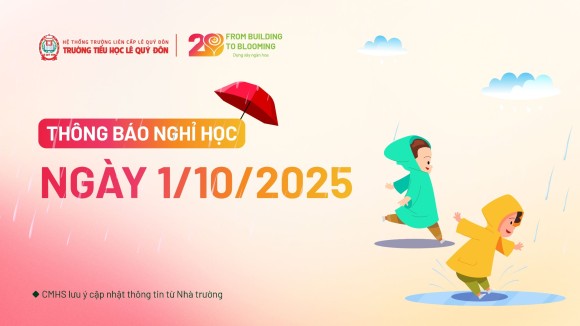 Thông báo nghỉ học ngày 01/10/2025