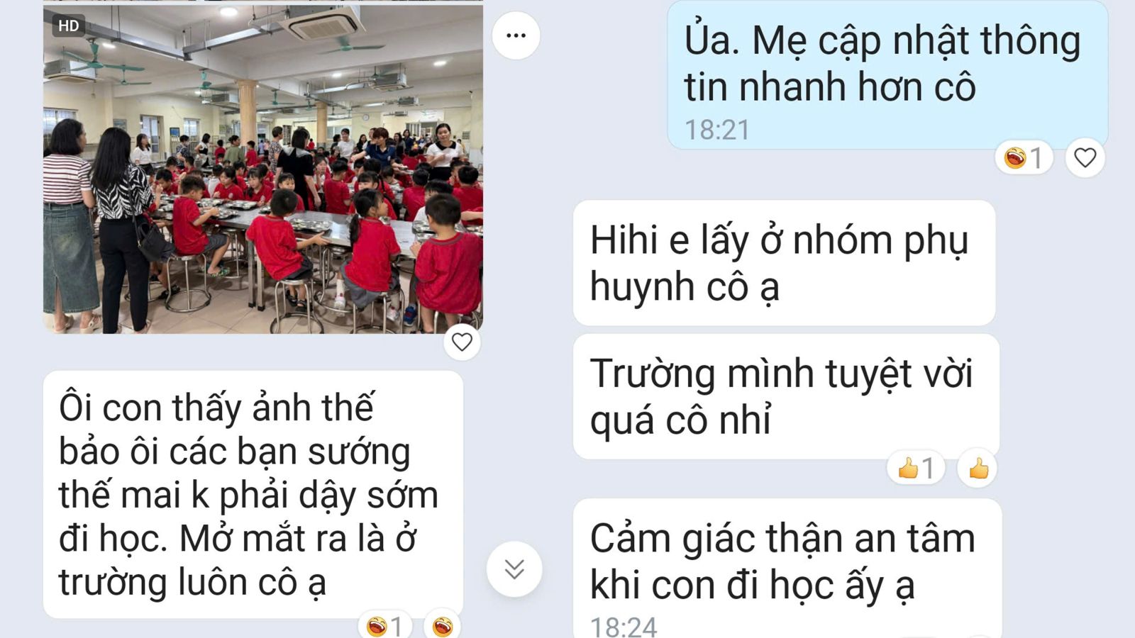 Các bậc Phụ huynh yên tâm khi con được an toàn trong vòng tay thầy cô